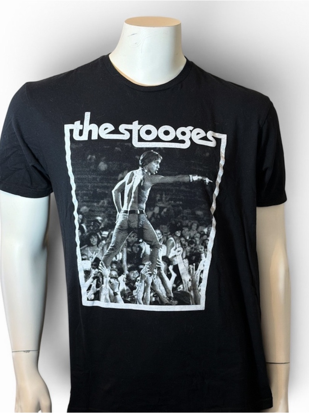 The Stooges Iggy Pop Punk Rock Concert Graphic Tee Large